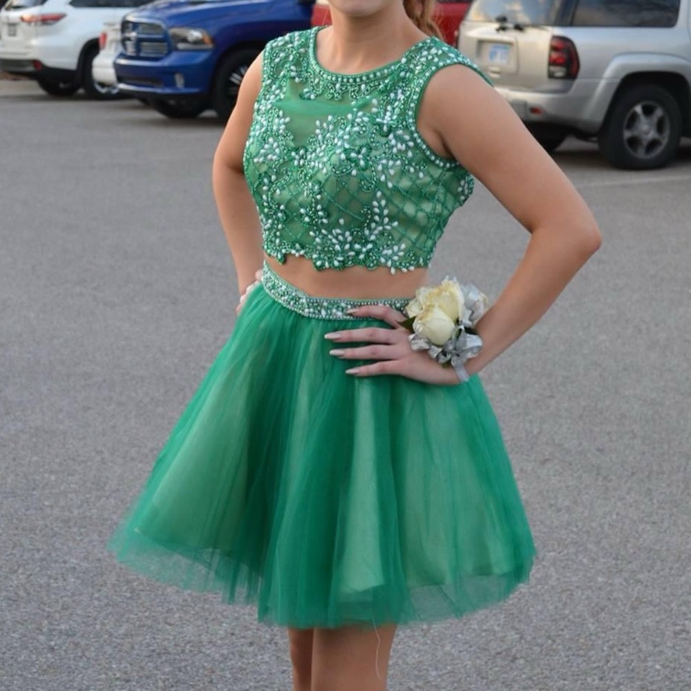 Two-piece green dress
